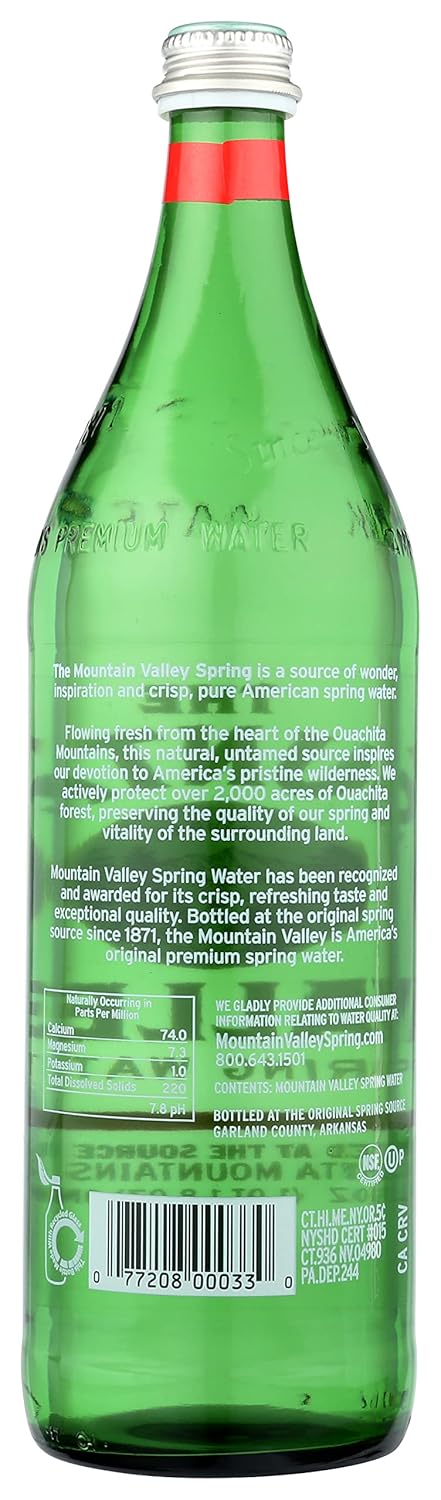 Mountain Valley Water, Water Spring, 33.8 Fl Oz, 12 Pack Mountain Valley Water, Water Spring, 33.8 Fl Oz, 12 Pack - Image 3