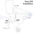 SmartBidet SB-1000WE Electric Bidet Toilet Seat with Heated Seating, Warm Air Dryer, Temperature Control Wash