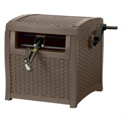 Suncast Hose Reel with Smart Trak Hose Guide, Water-Tight Connection, Durable Resin Construction, 225' Hose Capacity, Brown