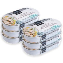 COLE’S - Smoked Rainbow Trout Fillet with Vegetables, Ready to Eat Meal, 5.6 oz Hand-Packed Canned Fish, 6 pack