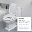 Brondell SE400-RW Swash SE400 Electric Bidet Toilet Heated Seat, Oscillating Stainless Steel Nozzle, Warm Air Dryer, Round