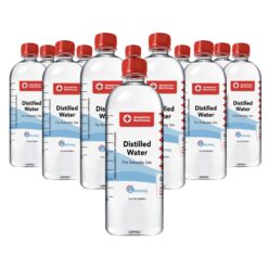 Resway American Red Cross Distilled Water 16.9 fl.oz., General Multi-Use, Purified Distilled Water for Drinking, Baby Formula,12 Pack