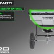 Yard Commander - 125 LB Tow Behind Lawn & Garden Broadcast Spreader - Seed, Fertilizer, Salt, Ice Melt - Premium Aluminum Cast Gears