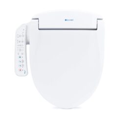 Brondell SE400-RW Swash SE400 Electric Bidet Toilet Heated Seat, Oscillating Stainless Steel Nozzle, Warm Air Dryer, Round