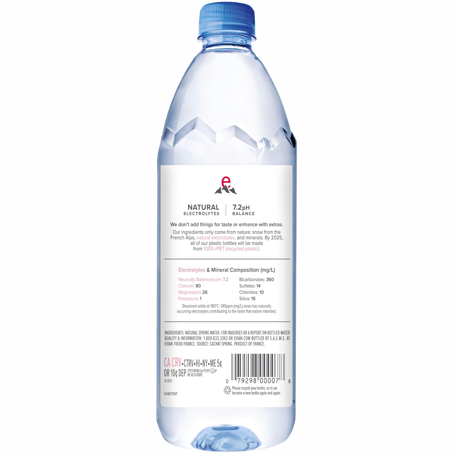 Evian Natural Spring Water, 1 L bottle, 12 pack Evian Natural Spring Water, 1 L bottle, 12 pack - Image 4