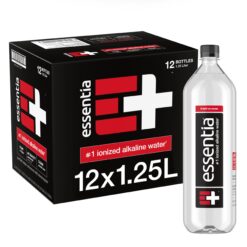 Essentia Water LLC Infused with Electrolytes for a Smooth Taste, pH 9.5 or Higher; Ionized Alkaline Water, Black, 42.3 Fl Oz (Pack of 12)