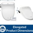 Bio Bidet BB1000 Electric Bidet Toilet Seat, Warm Water with Air Dryer, Heated Seat with Slow Close Lid, Remote Control, Elongated White