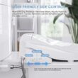 LEIVI Electric Bidet Smart Toilet Seat with Dual Control Mode, Adjustable Warm Water and Air Dryer, Ultra Slim Heated Toilet Seat