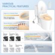 LEIVI Electric Bidet Smart Toilet Seat with Dual Control Mode, Adjustable Warm Water and Air Dryer, Ultra Slim Heated Toilet Seat