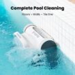 Hydro 4 Pool Robot, Pool Vacuum for Inground and Aboveground Pools, Floor, Wall and Waterline Cleaning and Scrubbing, 50' Cord