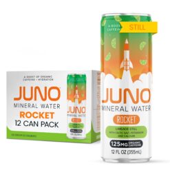 JUNO Rocket Limeade Still Energy Drink - 125mg Organic Caffeine from Green Coffee Beans, 12 Pack Refreshing Beverage