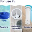 HTH 42055W Pool Care 3" Chlorine Tabs Advanced, Individually Wrapped Tablets - Swimming Pool Sanitizer with Clarifier & Algaecide, 25 lbs