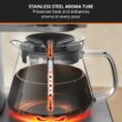 KRUPS Essential Brewer 8 Cup Drip Coffee Maker Machine SCA-Certified, Blooming Technology, Silver