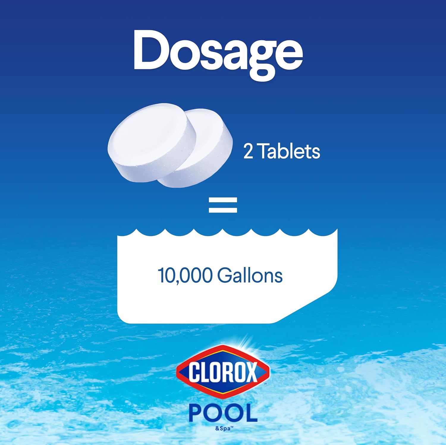 Clorox Pool&Spa XtraBlue 3” Swimming Pool Chlorinating Tablets, Kills Bacteria & Stops Algae (25 LB) Clorox Pool&Spa XtraBlue 3” Swimming Pool Chlorinating Tablets, Kills Bacteria & Stops Algae (25 LB) - Image 5