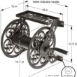 Liberty Garden 708 Steel Decorative Wall Mount Garden Hose Reel, Holds 125-Feet of 5/8-Inch Hose - Bronze