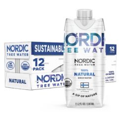 Nordic Tree Water 100% USDA Organic Birch Tree Sap – Electrolytes, Minerals, Prebiotics & Vitamins, Sustainable Product of Finland