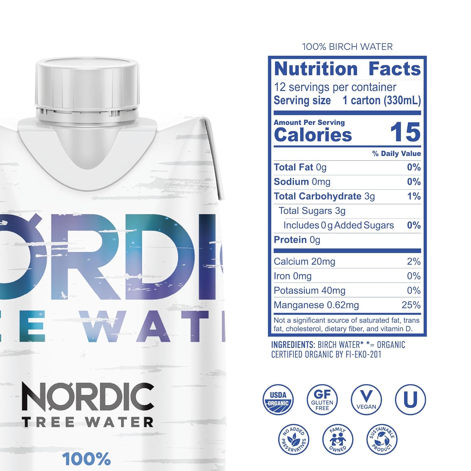 Nordic Tree Water 100% USDA Organic Birch Tree Sap – Electrolytes, Minerals, Prebiotics & Vitamins, Sustainable Product of Finland Nordic Tree Water 100% USDA Organic Birch Tree Sap – Electrolytes, Minerals, Prebiotics & Vitamins, Sustainable Product of Finland - Image 6