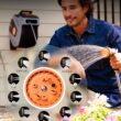 SUNPOW Retractable Garden Hose Reel, 1/2 inch x 50ft Wall Mounted Hose Reel with 3/4 inch Brass Fitting - Grey