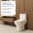 Brondell Thinline T44-EW Swash Electric Bidet Toilet Seat With Thin Profile, Heated,Remote Control, Oscillating Stainless Steel Nozzle