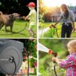 Giraffe Tools AW505/8 Retractable Garden Hose Reel 5/8" x 115+5 ft, Slow Retraction, Dark Grey