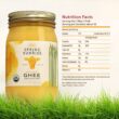 Spring Sunrise Organic Grass Fed Ghee Butter - USDA Certified Organic Clarified Butter - Sustainably Sourced (16oz Jar)