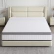 Queen Mattresses, 10 Inch Queen Size Mattress, Medium Firm Feel Memory Foam & Individual Pocket Springs, Pressure Relief & Support, Hybrid Mattress in a Box, CertiPUR-US Certified