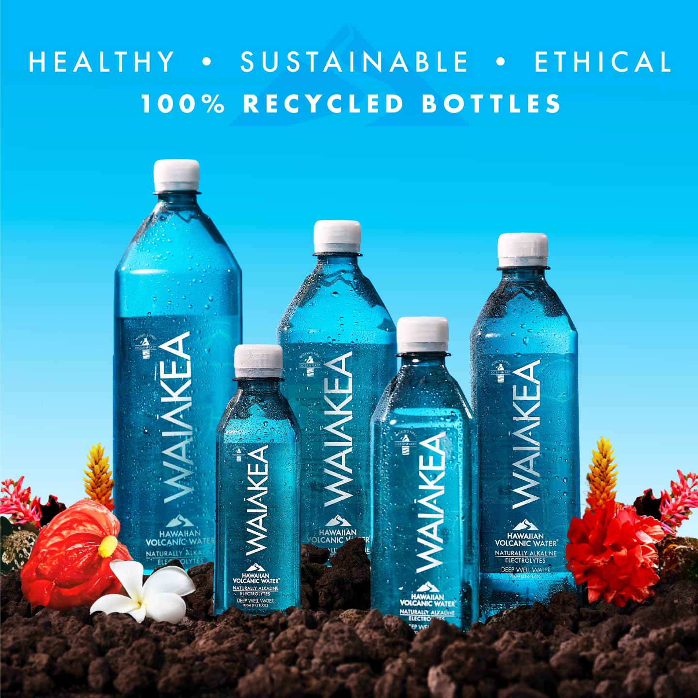 Waiakea Hawaiian Volcanic Water - Naturally Alkaline Water - pH Range 7.6 to 8.2 - All Natural Minerals & Electrolytes - 23.7 Fl Oz, 700 mL Waiakea Hawaiian Volcanic Water - Naturally Alkaline Water - pH Range 7.6 to 8.2 - All Natural Minerals & Electrolytes - 23.7 Fl Oz, 700 mL - Image 2