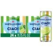 Sanpellegrino CIAO Lime Sparkling Water, Low-Calorie Italian Sparkling Water with Real Fruit Juices, 0g Added Sugar, 24-Pack