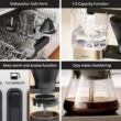 KRUPS Essential Brewer 8 Cup Drip Coffee Maker Machine SCA-Certified, Blooming Technology, Silver
