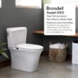 Brondell Bidet Toilet Seat, Non-Electric Swash Ecoseat, Fits Elongated Toilets, White - Dual Temperature, Dual Nozzle System