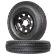 eCustomrim 2-Pack Trailer Tire On Rim Bias Ply ST175/80D13 175/80 Load Range C 5-4.5 Black Spoke Wheel - 2 Year Warranty w/Free Roadside