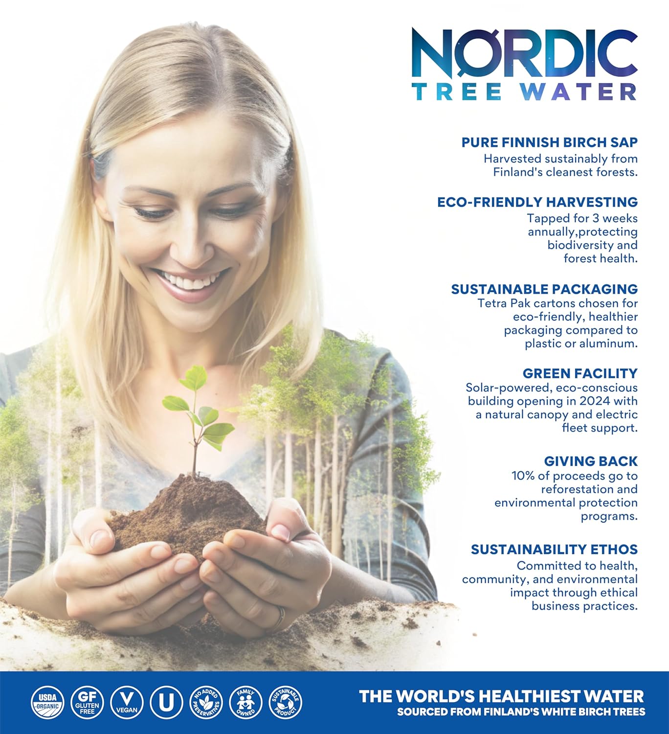 Nordic Tree Water 100% USDA Organic Birch Tree Sap – Electrolytes, Minerals, Prebiotics & Vitamins, Sustainable Product of Finland Nordic Tree Water 100% USDA Organic Birch Tree Sap – Electrolytes, Minerals, Prebiotics & Vitamins, Sustainable Product of Finland - Image 2