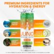 JUNO Rocket Limeade Still Energy Drink - 125mg Organic Caffeine from Green Coffee Beans, 12 Pack Refreshing Beverage
