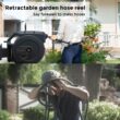 Giraffe Tools AW505/8 Retractable Garden Hose Reel 5/8" x 115+5 ft, Slow Retraction, Dark Grey