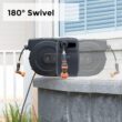 Giraffe Tools AW505/8 Retractable Garden Hose Reel 5/8" x 115+5 ft, Slow Retraction, Dark Grey