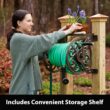 Liberty Garden 708 Steel Decorative Wall Mount Garden Hose Reel, Holds 125-Feet of 5/8-Inch Hose - Bronze