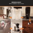 KRUPS Essential Brewer 8 Cup Drip Coffee Maker Machine SCA-Certified, Blooming Technology, Silver