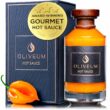 Oliveum Hot Sauce - Gourmet Medium Spice Organic Habanero Peppers. Unique Spicy Salsa Flavor For BBQ, Mexican