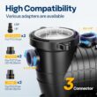 VIVOHOME 2.0 HP 6800 GPH Powerful Copper Motor Self Primming Dual Voltage in/Above Ground Swimming Pool Pump 1.5" & 2.0''