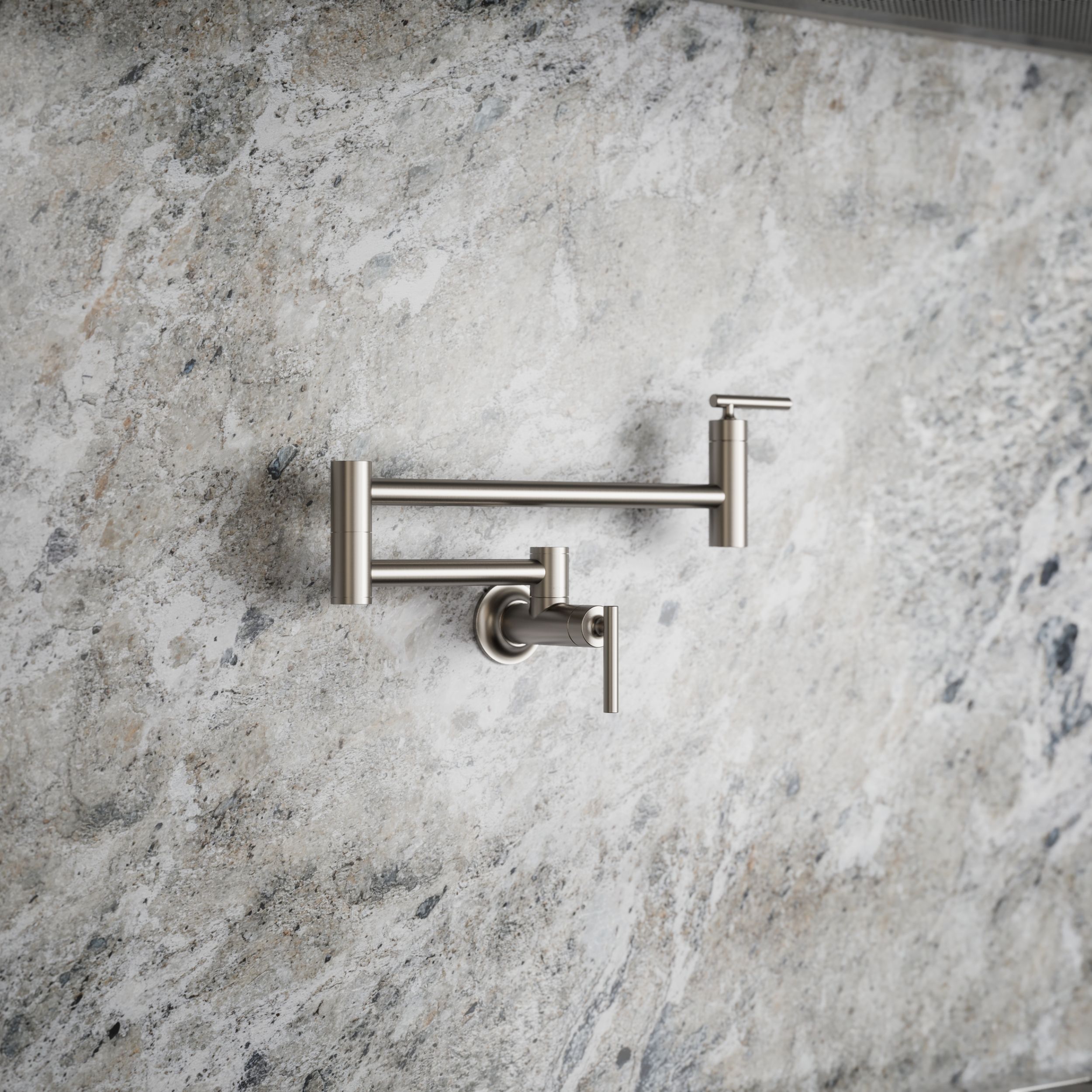 KOHLER Vibrant Stainless Single Handle Wall-mount Pot Filler Kitchen Faucet KOHLER Vibrant Stainless Single Handle Wall-mount Pot Filler Kitchen Faucet - Image 2