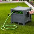 Suncast Hideaway Garden Hose Reel, Holds 100' of 5/8" Standard Vinyl Hose, Cyberspace Grey