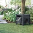 Suncast Hideaway Garden Hose Reel, Holds 100' of 5/8" Standard Vinyl Hose, Cyberspace Grey