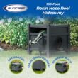 Suncast Hideaway Garden Hose Reel, Holds 100' of 5/8" Standard Vinyl Hose, Cyberspace Grey