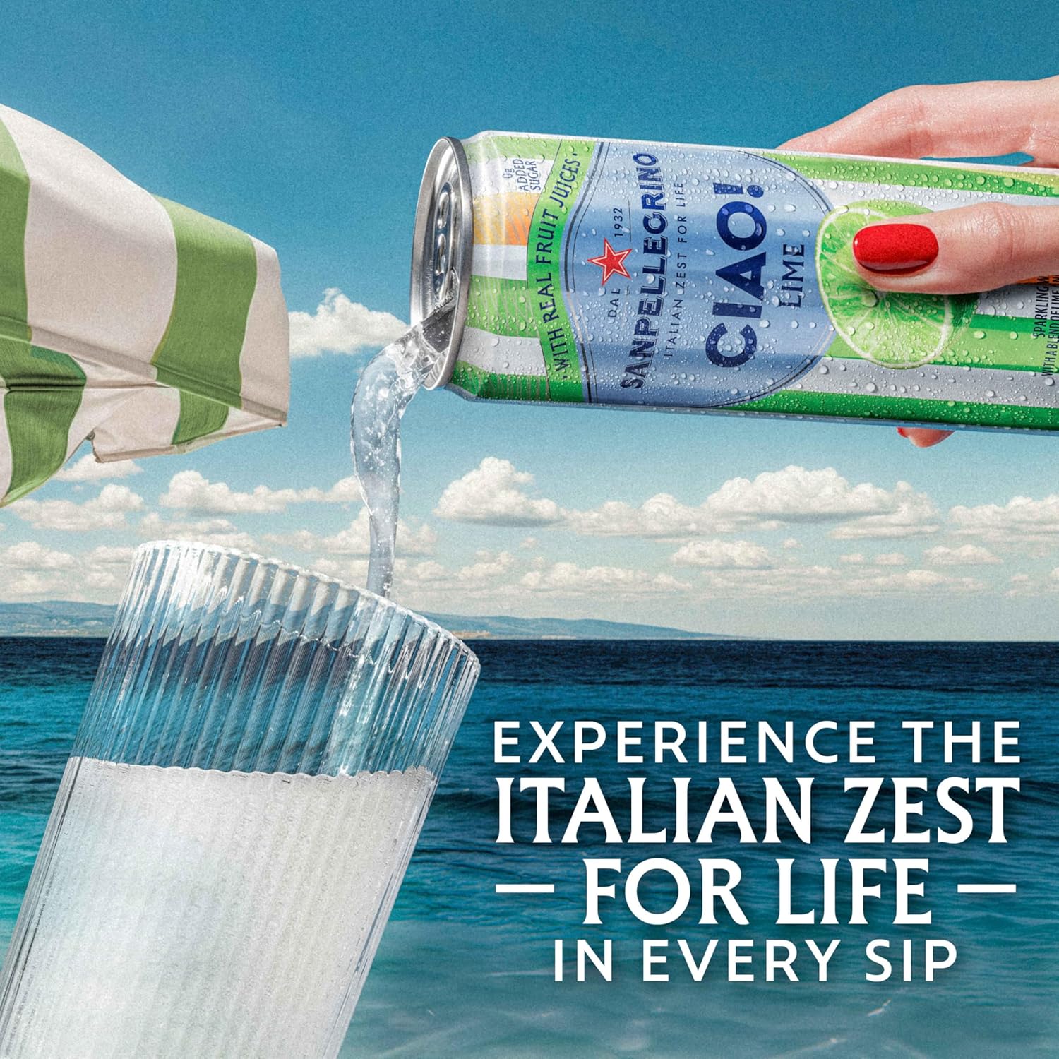 Sanpellegrino CIAO Lime Sparkling Water, Low-Calorie Italian Sparkling Water with Real Fruit Juices, 0g Added Sugar, 24-Pack Sanpellegrino CIAO Lime Sparkling Water, Low-Calorie Italian Sparkling Water with Real Fruit Juices, 0g Added Sugar, 24-Pack - Image 7