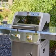 Monument Grills Mesa Series 2-Burner Free Standing Stailless Liquid Propane 24000 BTU Gas Grill with Cabinet, Gray Monument Grills Mesa Series 2-Burner Free Standing Stailless Liquid Propane 24000 BTU Gas Grill with Cabinet, Gray