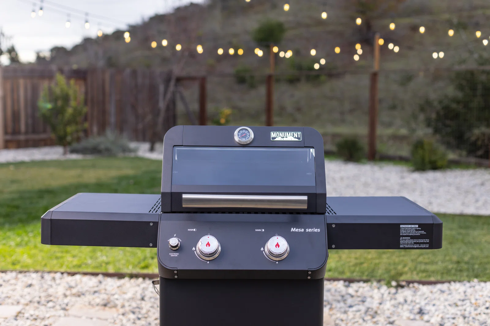 Monument Grills Mesa Series 2-Burner Free Standing Stailless Liquid Propane 24000 BTU Gas Grill with Cabinet, Black Monument Grills Mesa Series 2-Burner Free Standing Stailless Liquid Propane 24000 BTU Gas Grill with Cabinet, Black - Image 18