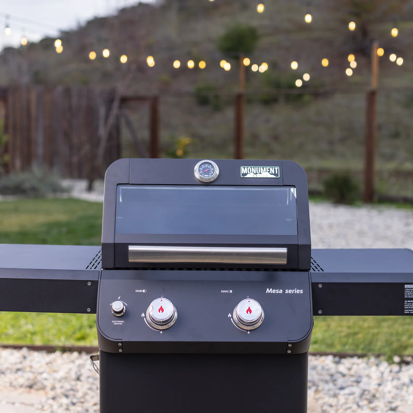 Monument Grills Mesa Series 2-Burner Free Standing Stailless Liquid Propane 24000 BTU Gas Grill with Cabinet, Black Monument Grills Mesa Series 2-Burner Free Standing Stailless Liquid Propane 24000 BTU Gas Grill with Cabinet, Black - Image 5