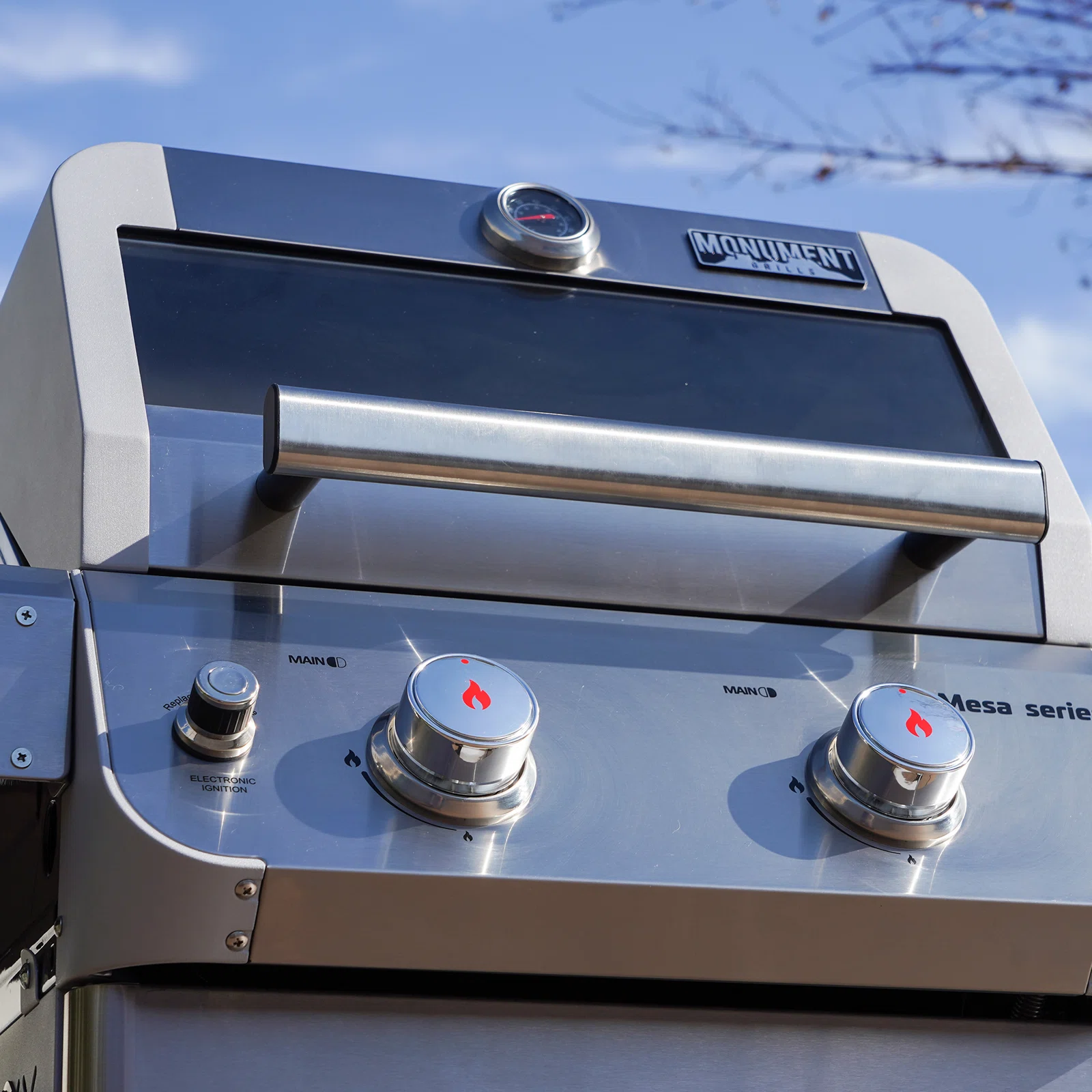 Monument Grills Mesa Series 2-Burner Free Standing Stailless Liquid Propane 24000 BTU Gas Grill with Cabinet, Gray Monument Grills Mesa Series 2-Burner Free Standing Stailless Liquid Propane 24000 BTU Gas Grill with Cabinet, Gray - Image 11