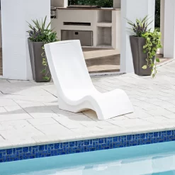 Step2 White Vero In-Water Pool Chair and Patio Lounger