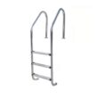 Poolzilla Three Tread Stainless Steel Pool Ladder Entry and Exit System for In-Ground Salt Water Swimming Pools